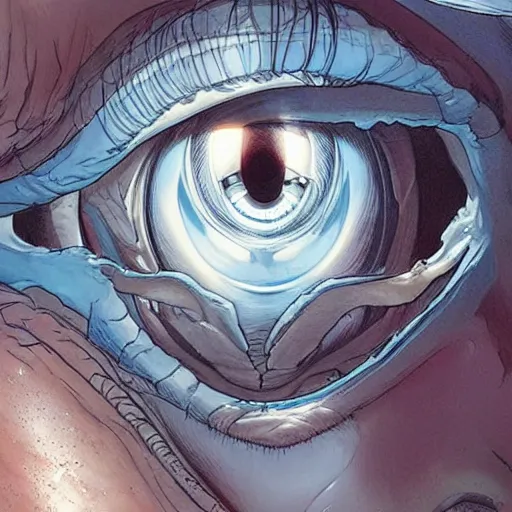 Image similar to a beautiful artwork of a close-up of closed eye by Jerome Opeña, featured on artstation