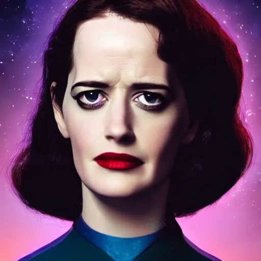 Image similar to a portrait of 3 0 year old eva green as a star fleet officer from star trek next generation, ultra rendered, extreme realism and detail, 8 k, highly detailed, realistic, completely framed, hyper realistic, colorful, direct lighting, 3 5 mm photo, photorealistic, sharp focus