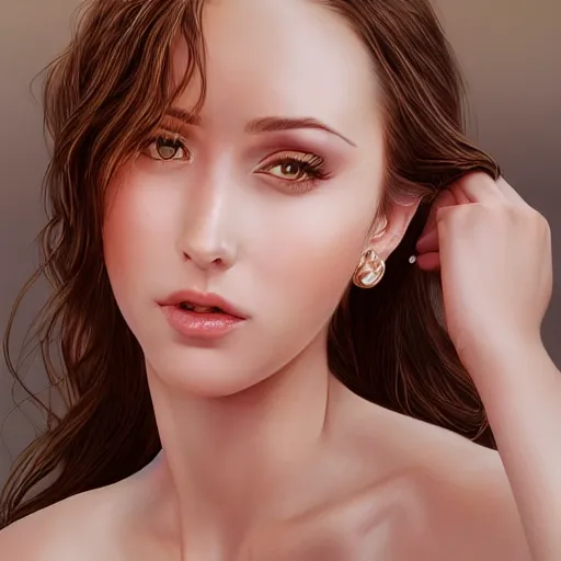 Prompt: a giddy gorgeous female, photo, professionally retouched, soft lighting, wearing sundress, illuminated by moonlight, realistic, smooth face, goddess, luscious lips, perfect eyes, wide angle, sharp focus on eyes, 8 k high definition, insanely detailed, intricate, elegant, art by artgerm and wlop