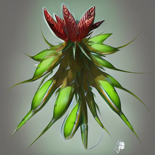 Image similar to a pokemon that looks like a dionaea muscipula, digital art, unreal engine.