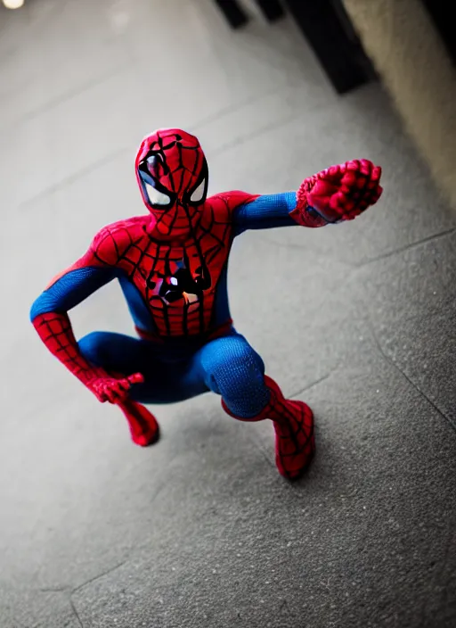 Image similar to photo of spiderman , 35mm, f/1.4, Golden Hour light, ,