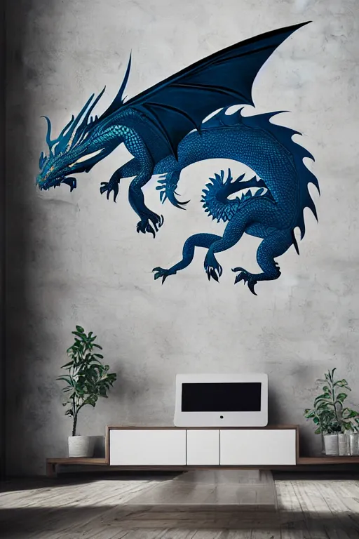 Prompt: beautiful wall engraved dragons made from ivory Digital Matte Illustration by Alena Aenami