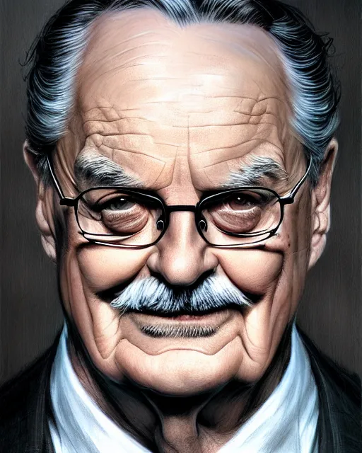 Prompt: mr. feeny from boy meets world as batman, character portrait, portrait, close up, concept art, intricate details, highly detailed by greg rutkowski, michael whelan and gustave dore