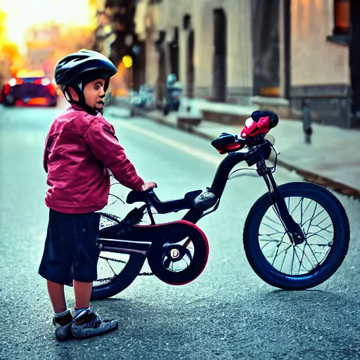 Image similar to boy on a bike