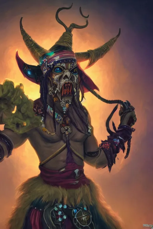 Image similar to witch - doctor holding electricity, world of warcraft, diablo,