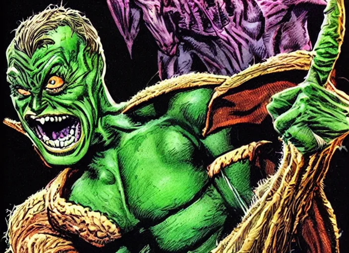 Image similar to green goblin illustration by mike ploog