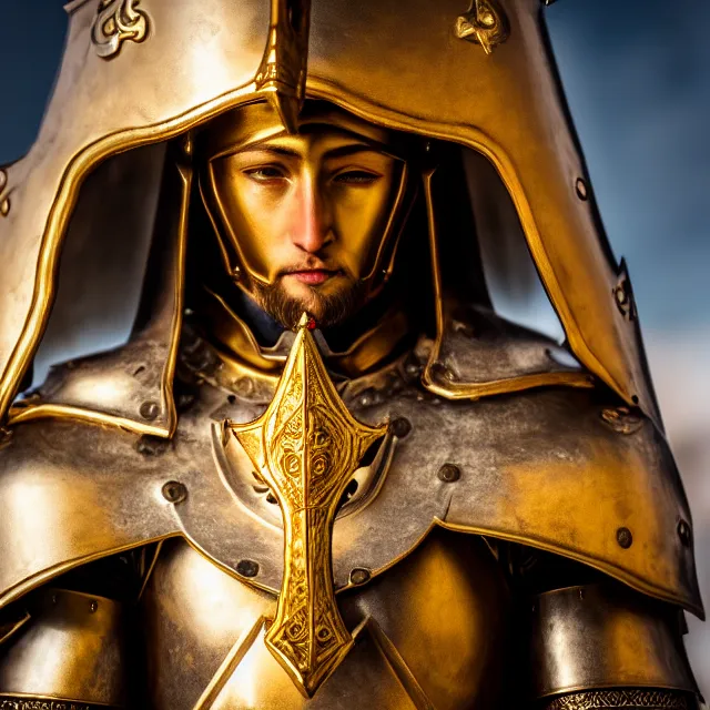 Prompt: photo of a holy paladin, highly detailed, 4 k, hdr, smooth, sharp focus, high resolution, award - winning photo