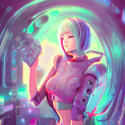 Cyberpunk Anime Girl · Creative Fabrica