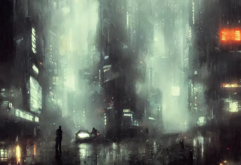 Prompt: bladerunner 2 0 4 9, by greg rutkowski, by jeremy mann, digital painting