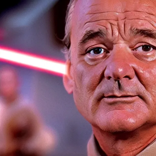 Image similar to bill murray in star wars, movie still, promotional shot