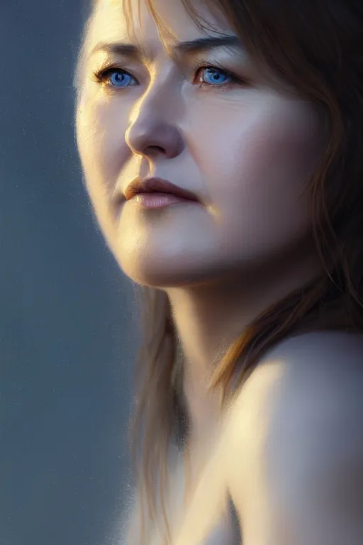 Image similar to ultra detailed close up facial portrait of 2 0 year old lucy lawless, extremely detailed digital painting, in the style of fenghua zhong and ruan jia and jeremy lipking and peter mohrbacher, mystical colors, rim light, beautiful lighting, 8 k, stunning scene, raytracing, octane, trending on artstation