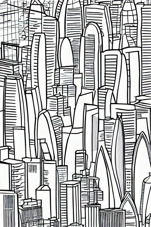 Image similar to minimalist line art of london cityscape