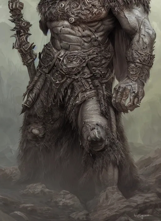 Prompt: orc, full body shot, detailed eyes, fantasy, intricate, highly detailed, digital painting, 4k, HDR, concept art, smooth, sharp focus, illustration, by Wayne Reynolds