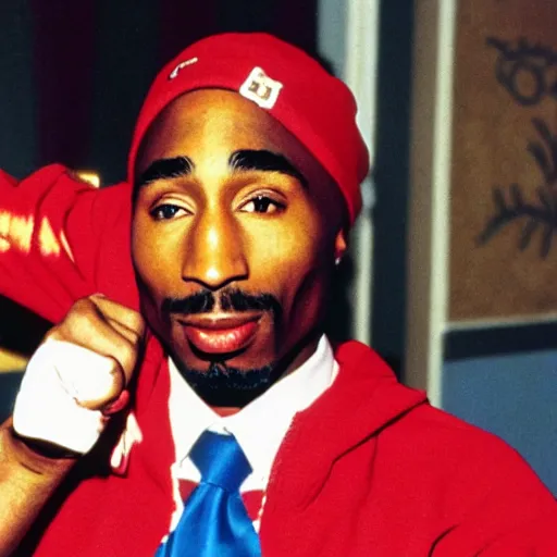 Prompt: Tupac on Mr. Rogers tv show