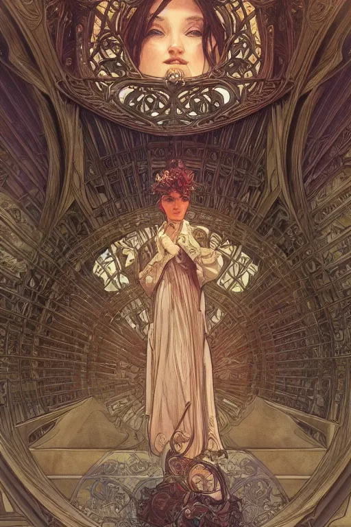 Image similar to pipe organ, d & d, fantasy, intricate, elegant, highly detailed, digital painting, artstation, concept art, smooth, sharp focus, illustration, art by artgerm and alphonse mucha and john howe