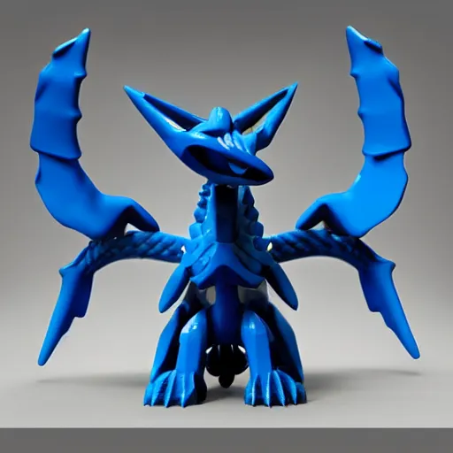 Prompt: Dialga the Pokémon, mini figure, photo, trending on artstation