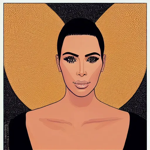 Image similar to “ kim kardashian retro minimalist portrait by jean giraud, moebius starwatcher comic, 8 k ”