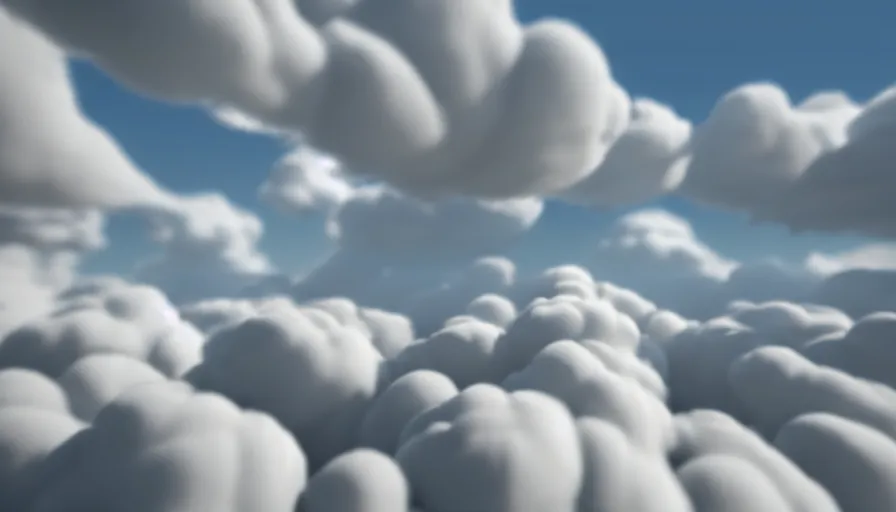 Image similar to Voxel!! Rendering of Volumetric Cloud, High Quality, Hyperrealistic Rendering, Octane, Redshift, Smooth Gradients