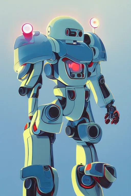 Image similar to metabots medabots medarotto medarot robot minimalist comics helmet mask neon cybereye, behance hd by jesper ejsing, by rhads, makoto shinkai and lois van baarle, ilya kuvshinov, rossdraws global illumination ray tracing hdr radiating a glowing aura