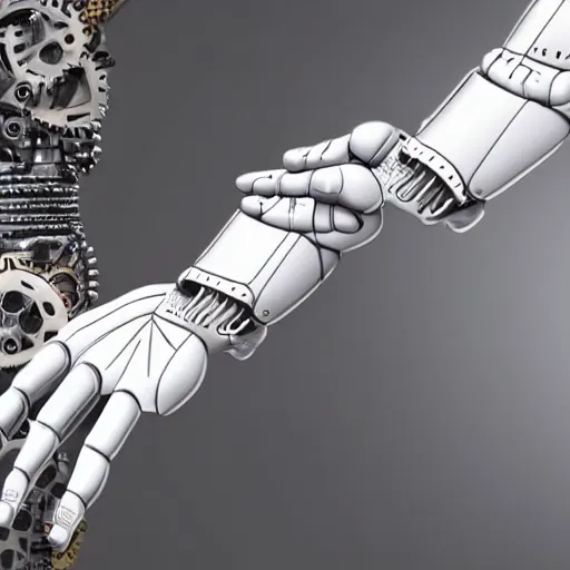 Image similar to you understand mechanical hands, robotic hand surreal