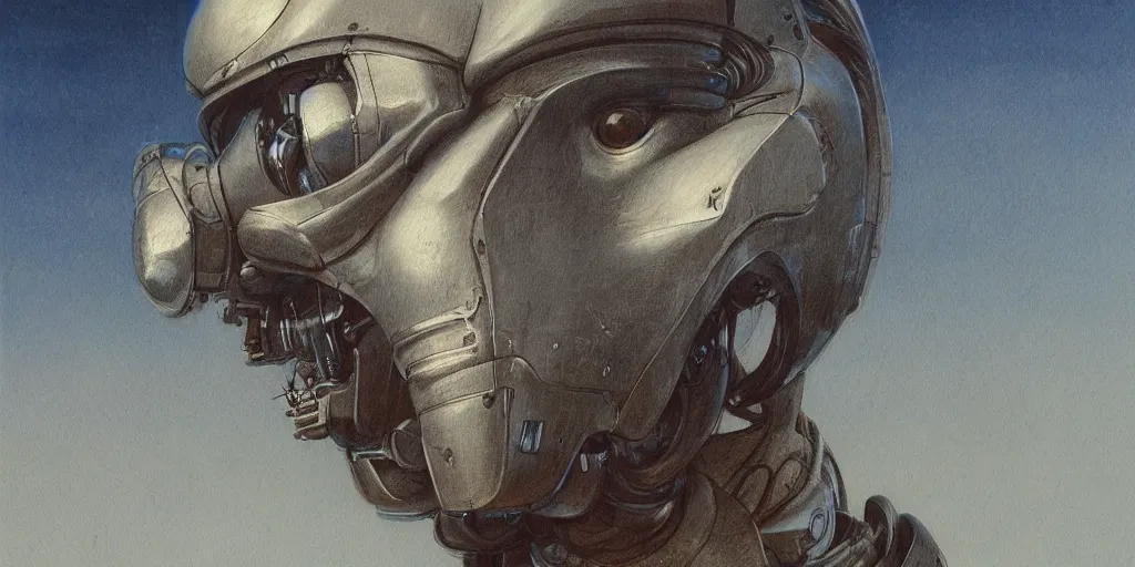 Image similar to a beautiful painting of robot by alan lee, trending on artstation