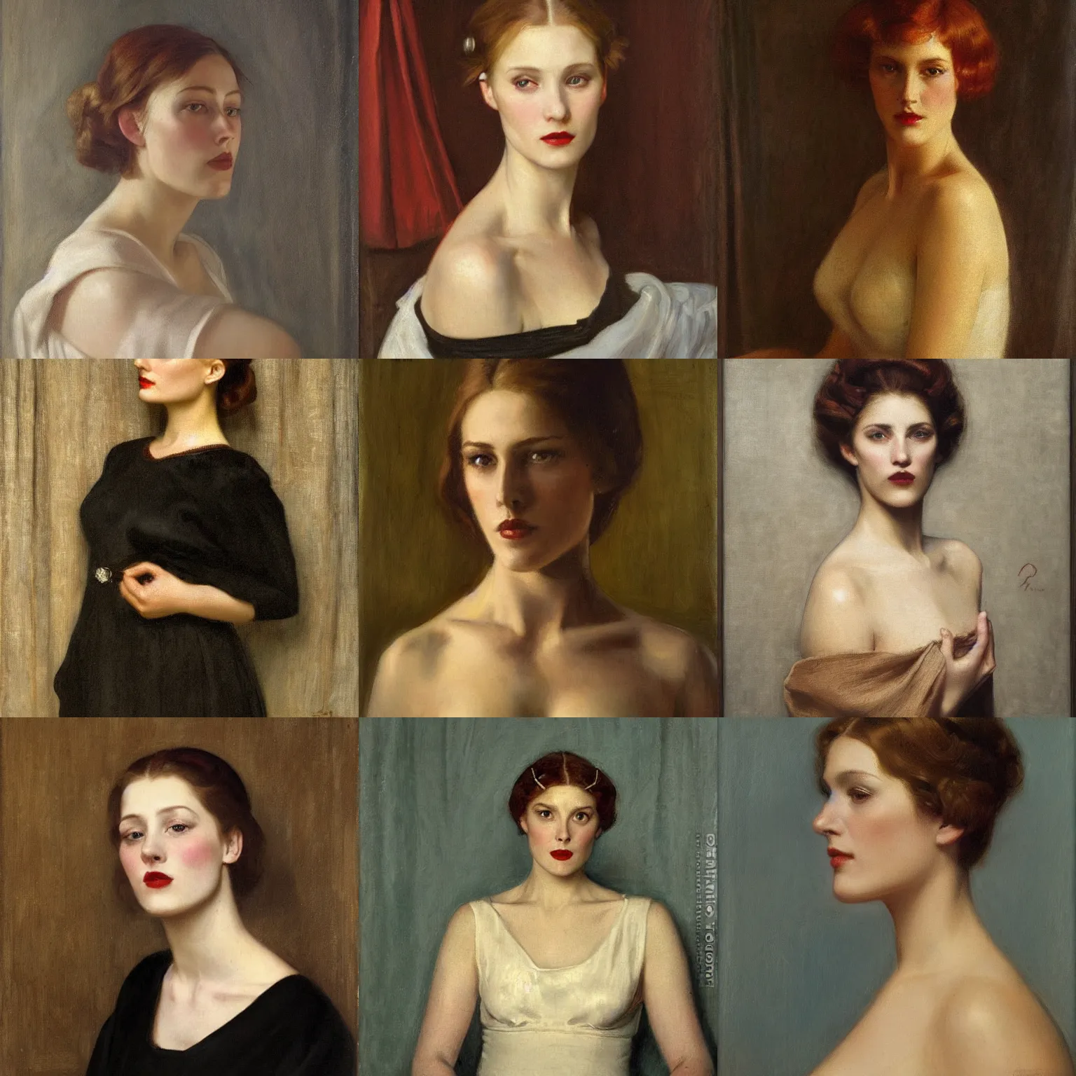 Prompt: a portrait of a beautiful woman by john collier