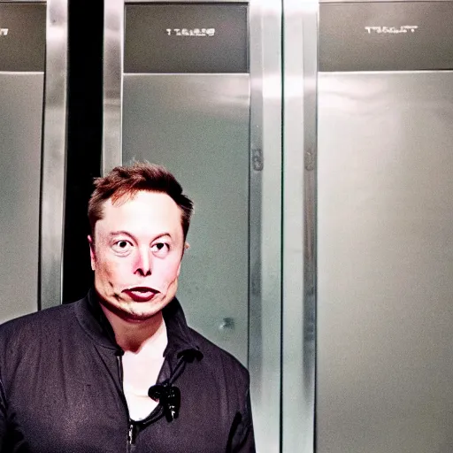 Image similar to Elon Musk inside an elevator
