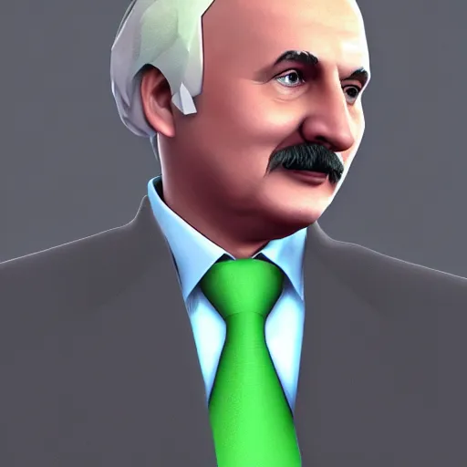 Prompt: Low-poly Alexander Lukashenko