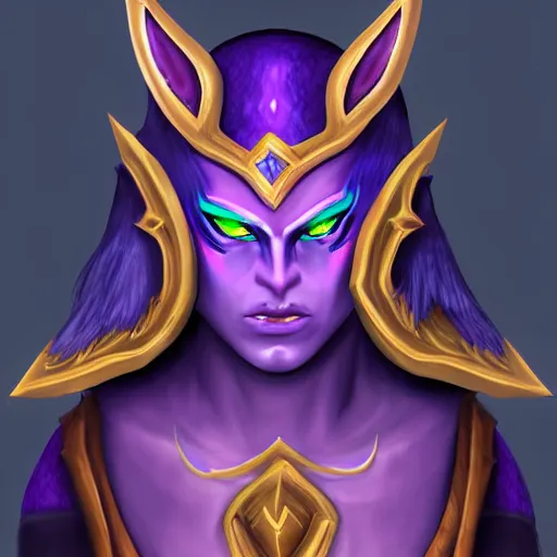 Image similar to new Warcraft Night Elf character,digital painting