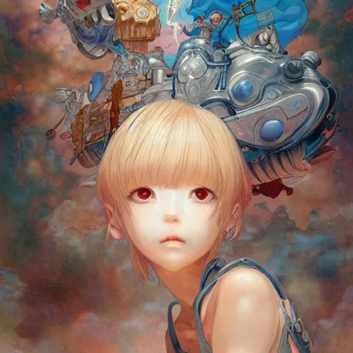 Image similar to prompt : ragnarok online portrait soft light painted by james jean and katsuhiro otomo and erik jones, inspired by akira anime, smooth face feature, intricate oil painting, high detail illustration, sharp high detail, manga and anime 1 9 9 9