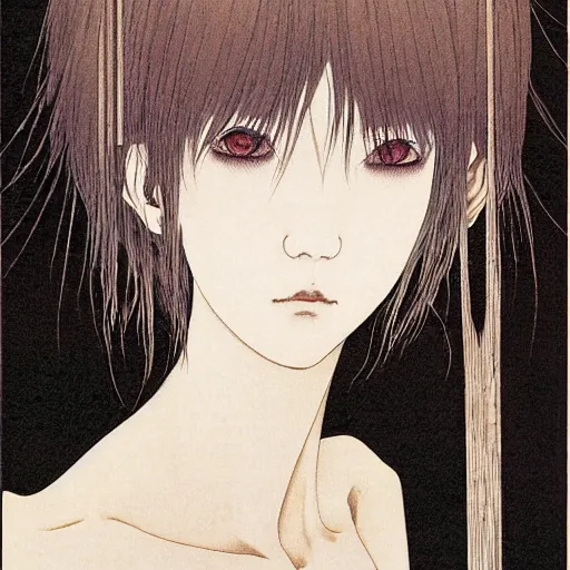 Image similar to prompt : portrait of muse soft light painted by takato yamamoto, inspired by ghost in shell anime, smooth face feature, intricate oil painting, high detail, sharp high detail, manga and anime