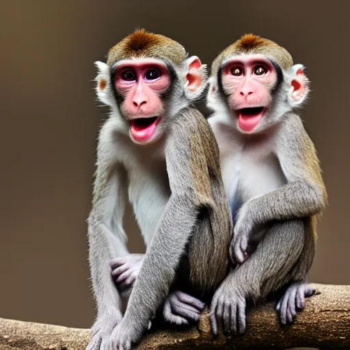 Prompt: three-headed monkey