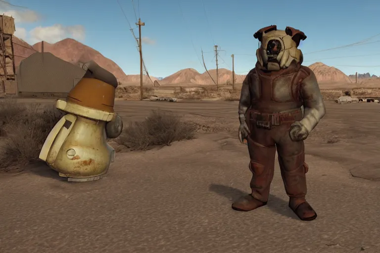 Image similar to benny from fallout : nw in mojave desert,