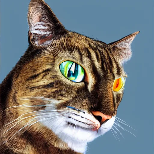 Prompt: photo realistic, high detail portrait of gumball