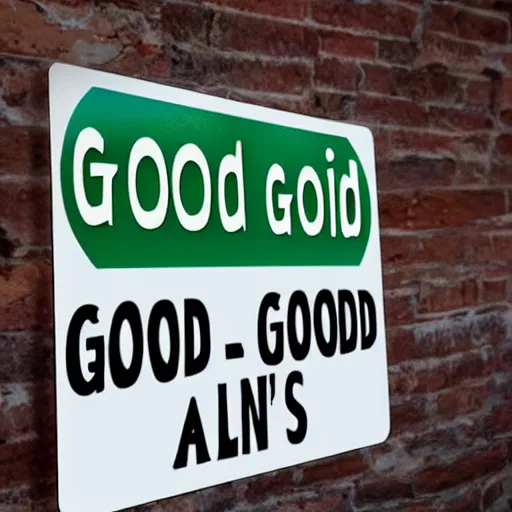Prompt: a sign that says it\'s all good man