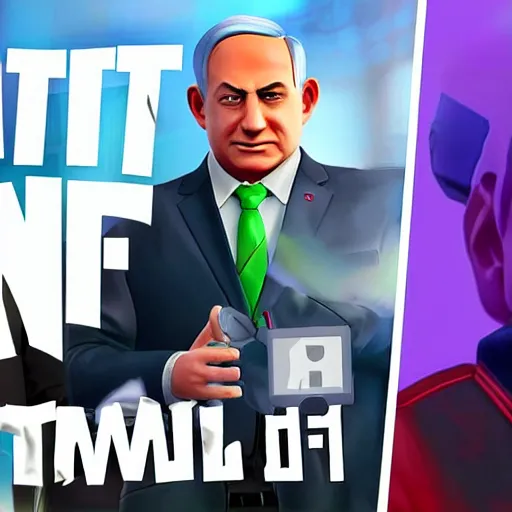 Image similar to Benjamin Netanyahu in Fortnite