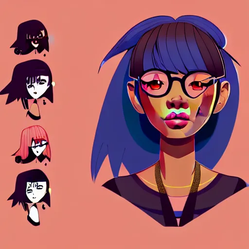 Image similar to 2 d character design, female rapper, vector art, digital art, portrait, 4 k, 8 k, sharp focus, smooth, illustration, concept art, music artist