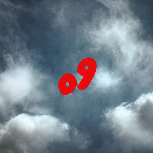 Prompt: rolling stones logo in the clouds