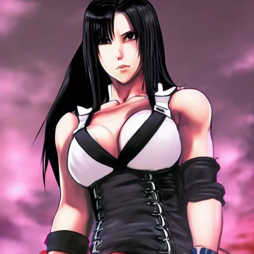 Image similar to tifa lockhart in jojos bizarre adventure