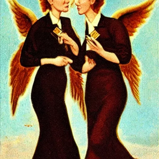 Image similar to angels smoking cigar