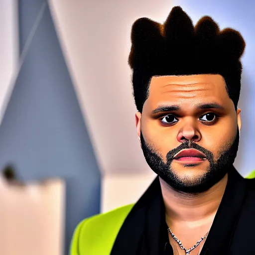 Prompt: the weeknd as shrek