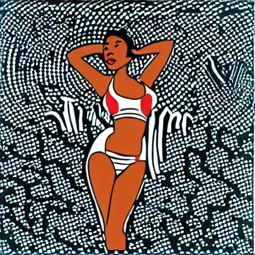 Prompt: african american remix of “Drowning Girl” by Roy Lichtenstein