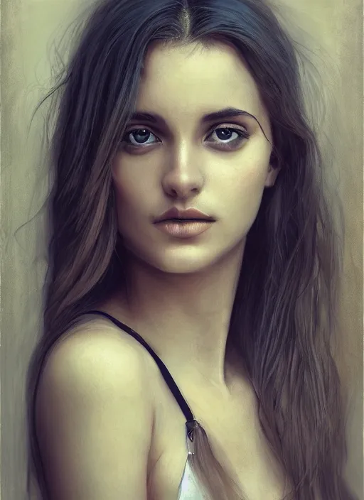 Image similar to portrait of a gorgeous young woman in the style of stefan kostic, modelmayhem, realistic photo, sharp focus, 8k high definition, insanely detailed, intricate, elegant