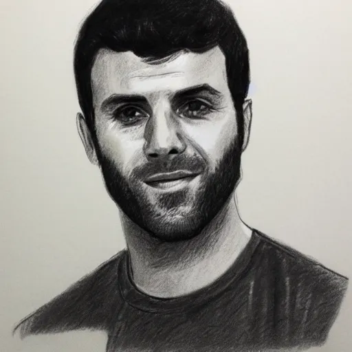 Prompt: A pencil sketch of Oscar Issac