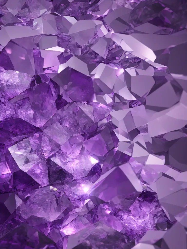 Image similar to Amethyst crystal, beeple, octane render, unreal engine