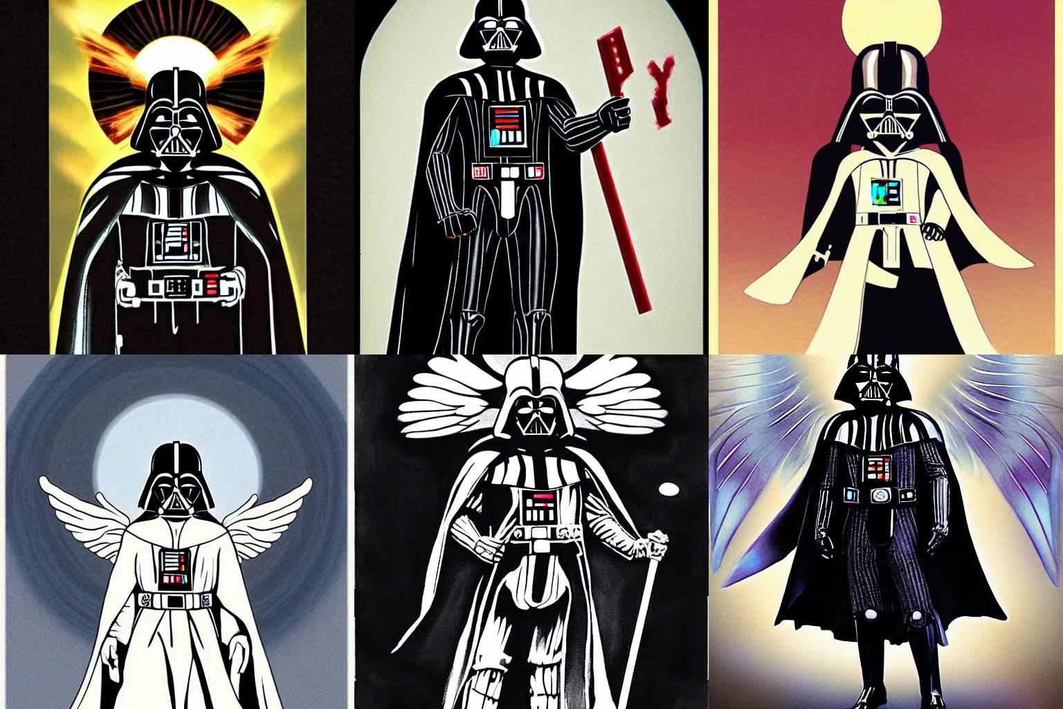 Prompt: Darth Vader as an angelic being