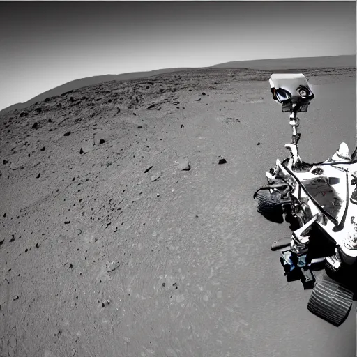 Image similar to spooky unsettling mysterious animal mars rover footage