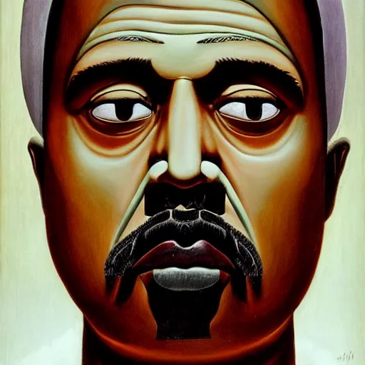 Image similar to portrait of kayne west as god by dali, 8 k