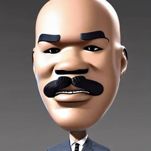 Image similar to robot that looks like steve harvey, realistic, clean, detailed