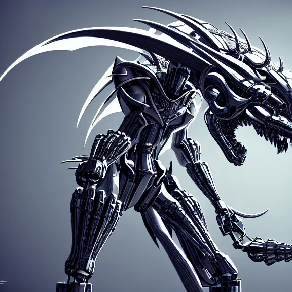 Image similar to detailed mawshot of a gigantic goddess elegant beautiful stunning anthropomorphic hot robot mecha female dragon, eating and swallowing a human whole, with sleek silver metal armor, OLED visor over eyes, micro art, prey, vore, digital art, mawshot, dragon vore, dragon maw, furry art, high quality, 8k 3D realistic, macro art, micro art, Furaffinity, Deviantart, Eka's Portal, G6